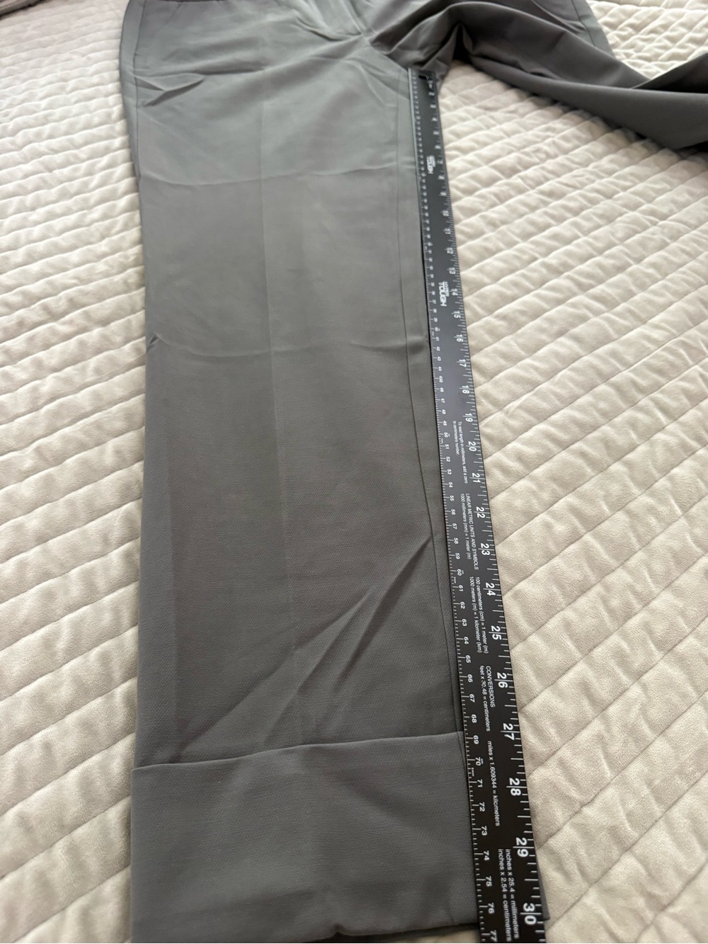 Armani Collezioni Women's Straight-Leg Trousers in Gray - Size 14 - Picture 6 of 14